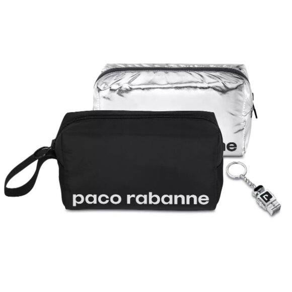 Paco Rabanne Phantom Travel Kit Gift Set - 2pc Reversible Pouch with Key Chain - Picture 9 of 12
